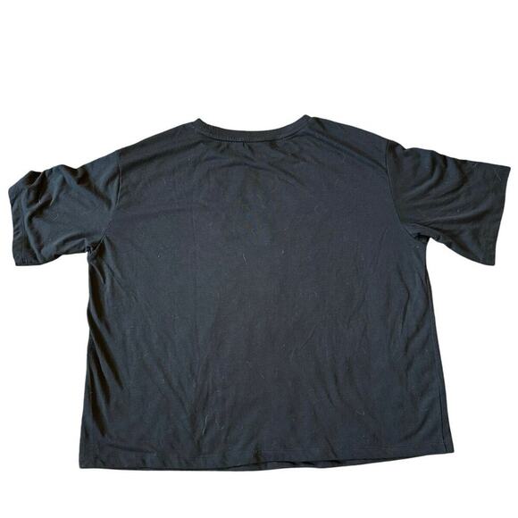 Women’s Adidas Black Floral Oversized Crop Print T-Shirt Size Medium - Picture 2 of 5